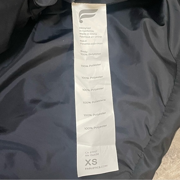 Fabletics Womens Storm Puffer Coat Full Zip Black Size XS - Picture 9 of 10